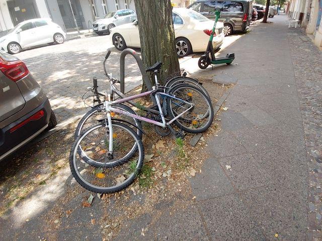 Foto zur Meldung: Abfall - Schrottfahrräder liste