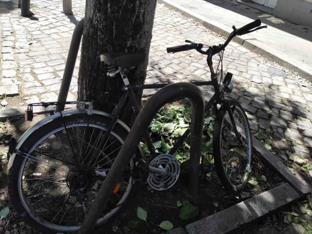 Foto zur Meldung: Abfall - Schrottfahrräder entsorgt
