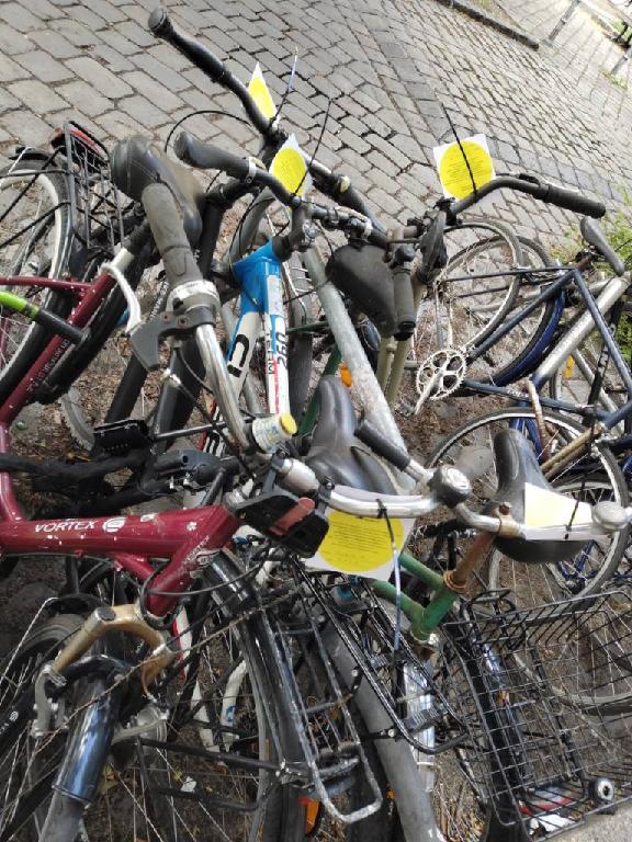 Foto zur Meldung: Abfall - Schrottfahrräder