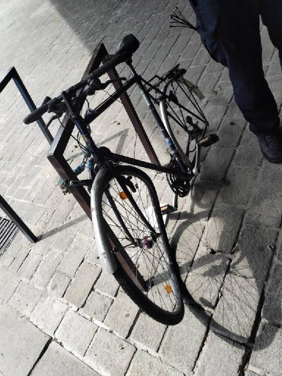 Foto zur Meldung: Abfall - Schrottfahrräder entsorgt