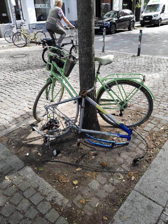 Foto zur Meldung: Abfall - Schrottfahrräder entsorgt