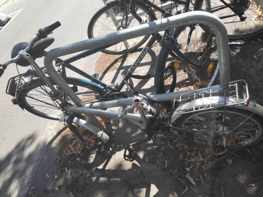 Foto zur Meldung: Abfall - Schrottfahrräder entsorgt