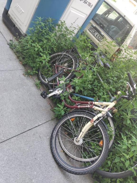 Foto zur Meldung: Abfall - Schrottfahrräder liste