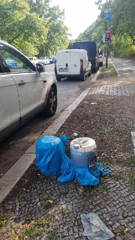 Foto zur Meldung: Kanister (unbekannte Stoffe) abgelagert