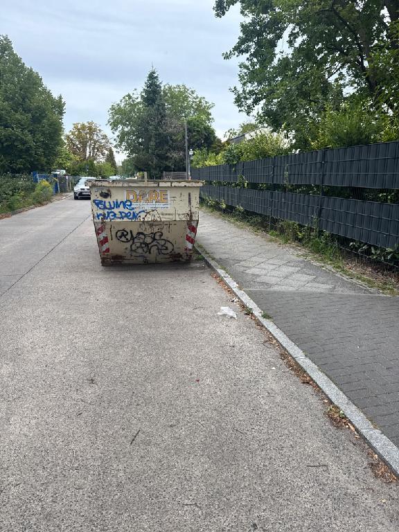 Foto zur Meldung: Sondernutzung - Bauschuttcontainer
