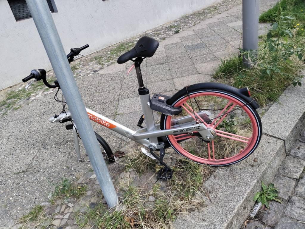 Foto zur Meldung: Abfall - Schrottfahrräder entsorgt